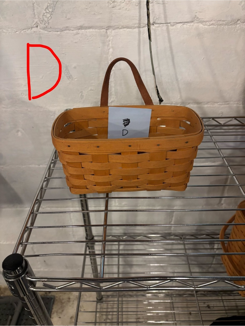 Longaberger Tan Woven Basket Tote